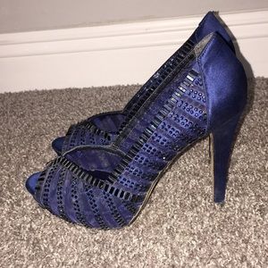 sparkly blue heels